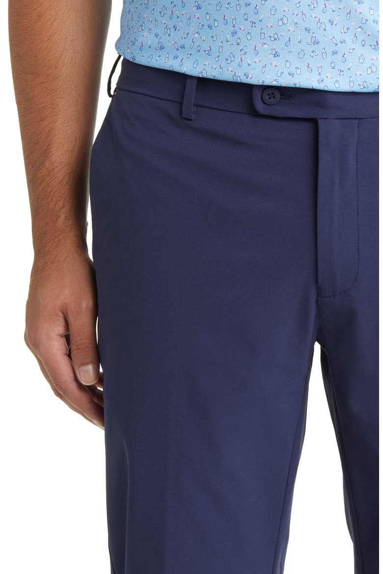 Men's Crown Crafted Surge Performance Flat Front Trousers, Alternate, color, NAVY