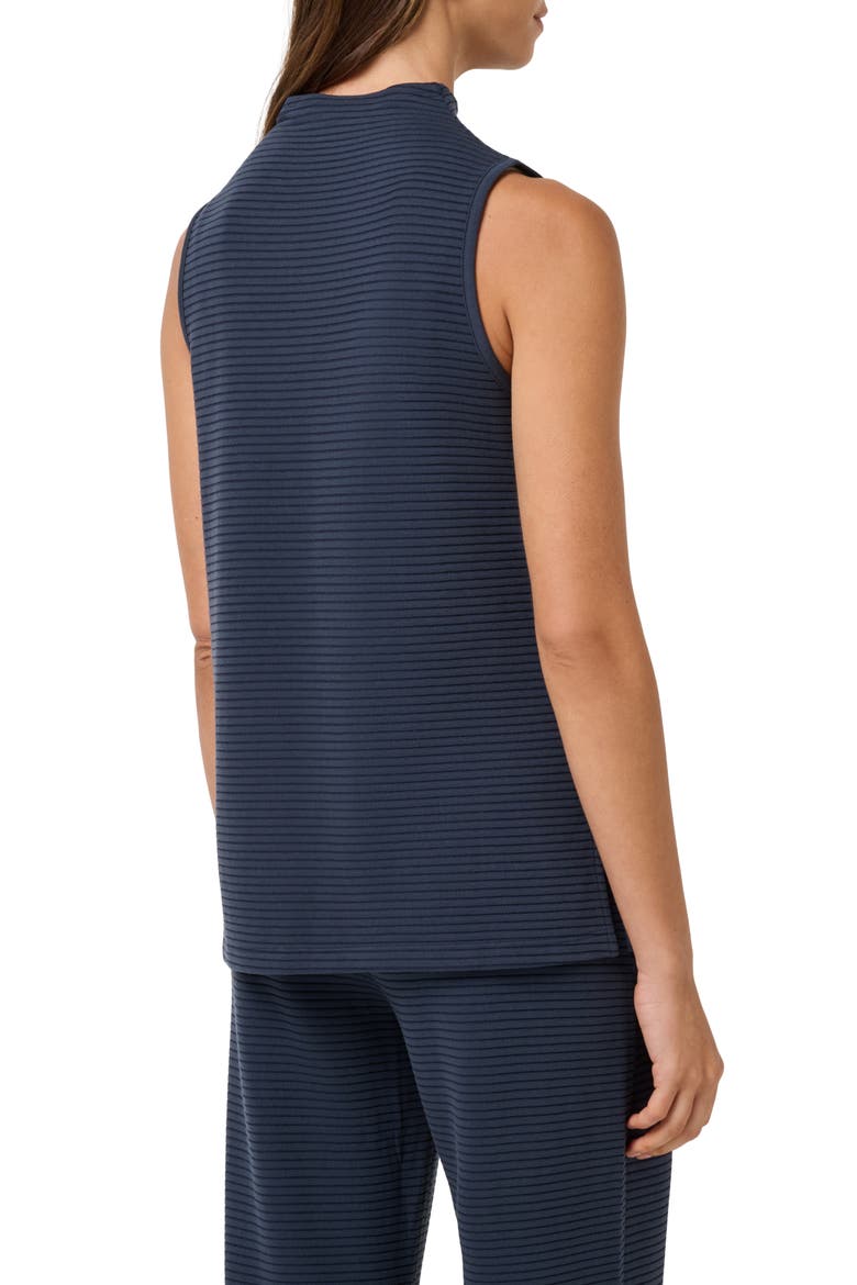 Coastal Rib Mock Neck Tank, Alternate, color, NAVY BLAZER