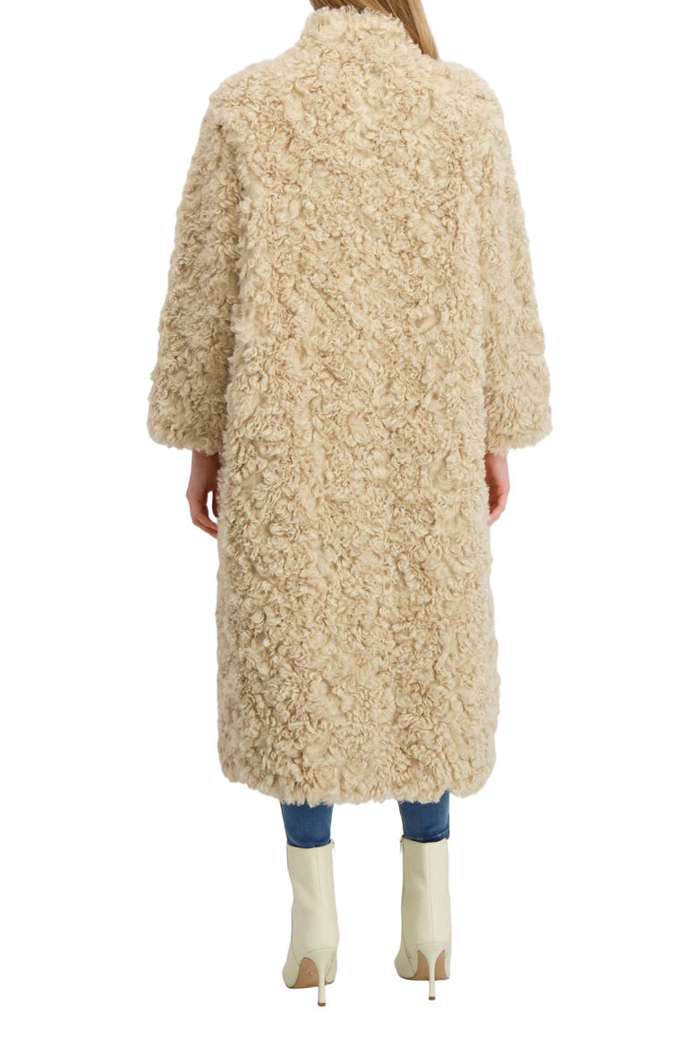Fur-Free Lamb (Faux Fur) Coat, Alternate, color, BEIGE