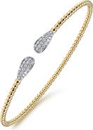 Gabriel & Co. Bujukan Beaded Diamond Pavé Cuff Bracelet