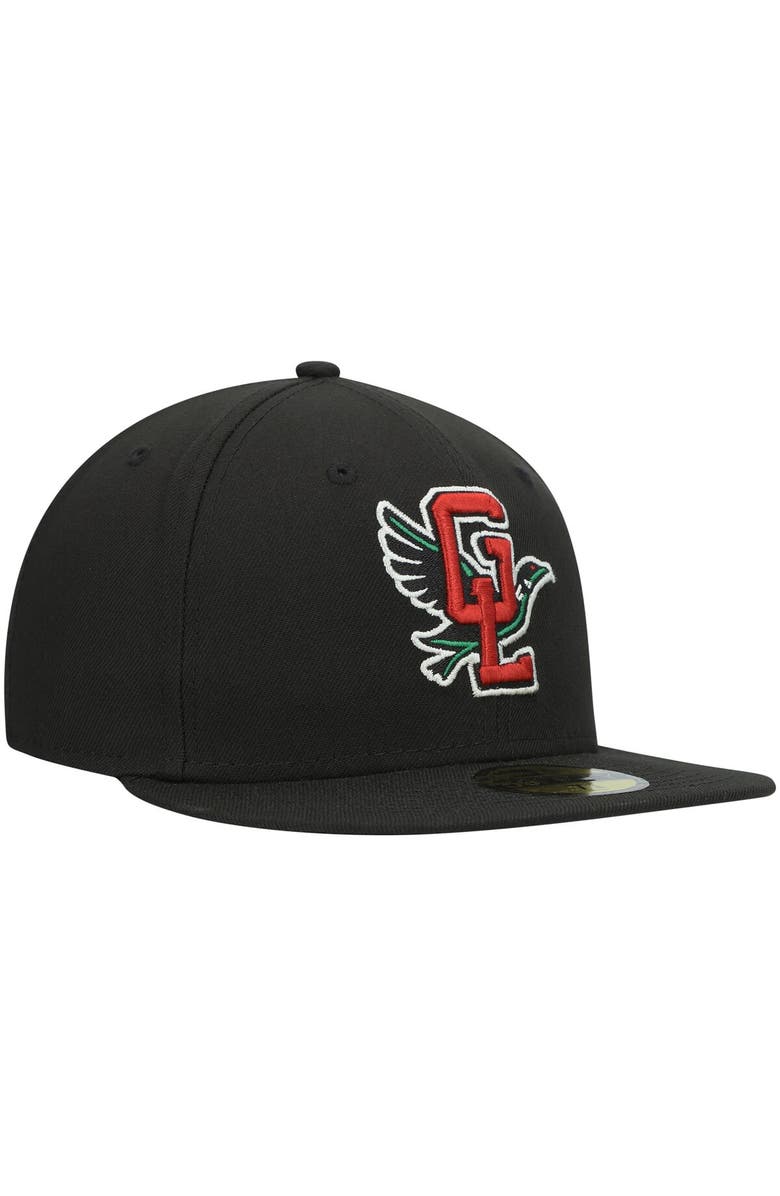 New Era Men's New Era Black Great Lakes Loons Authentic Collection Road 59FIFTY Fitted Hat, Alternate, color, 