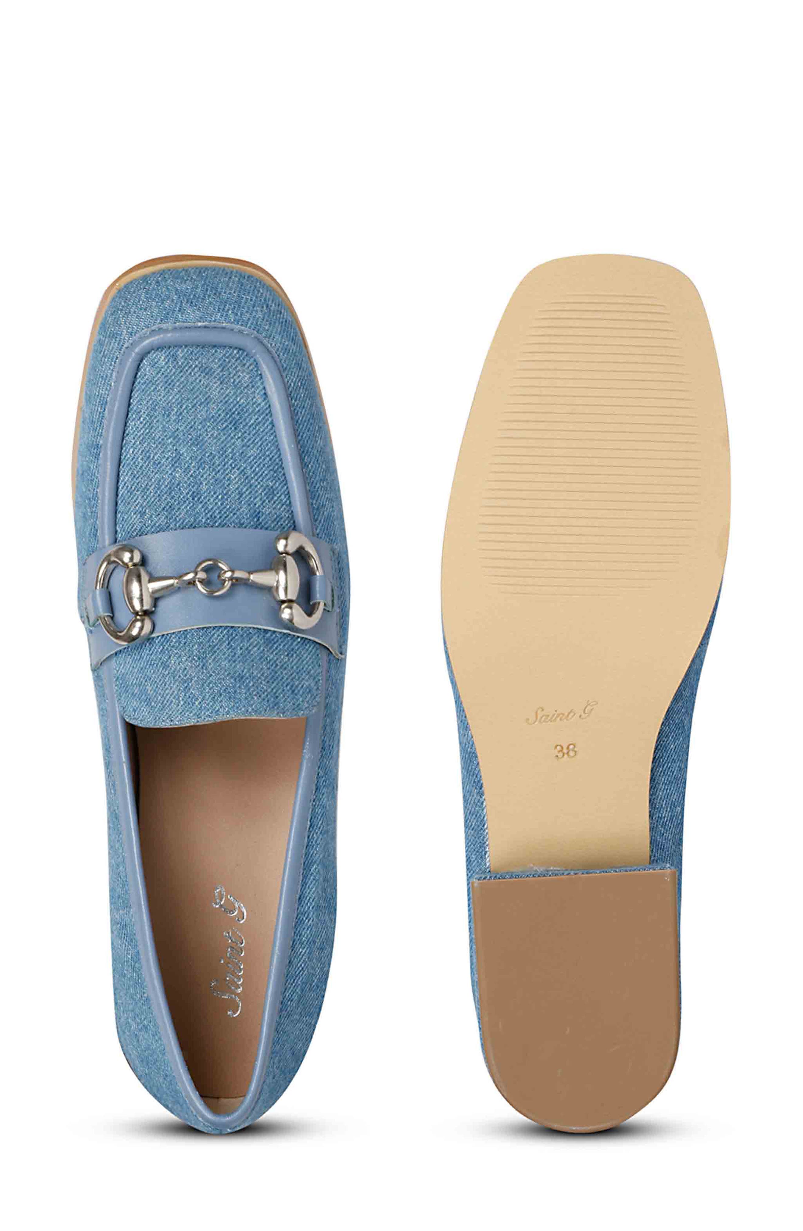 SAINT G Jacqueline Bit Loafer, Alternate, color, Denim