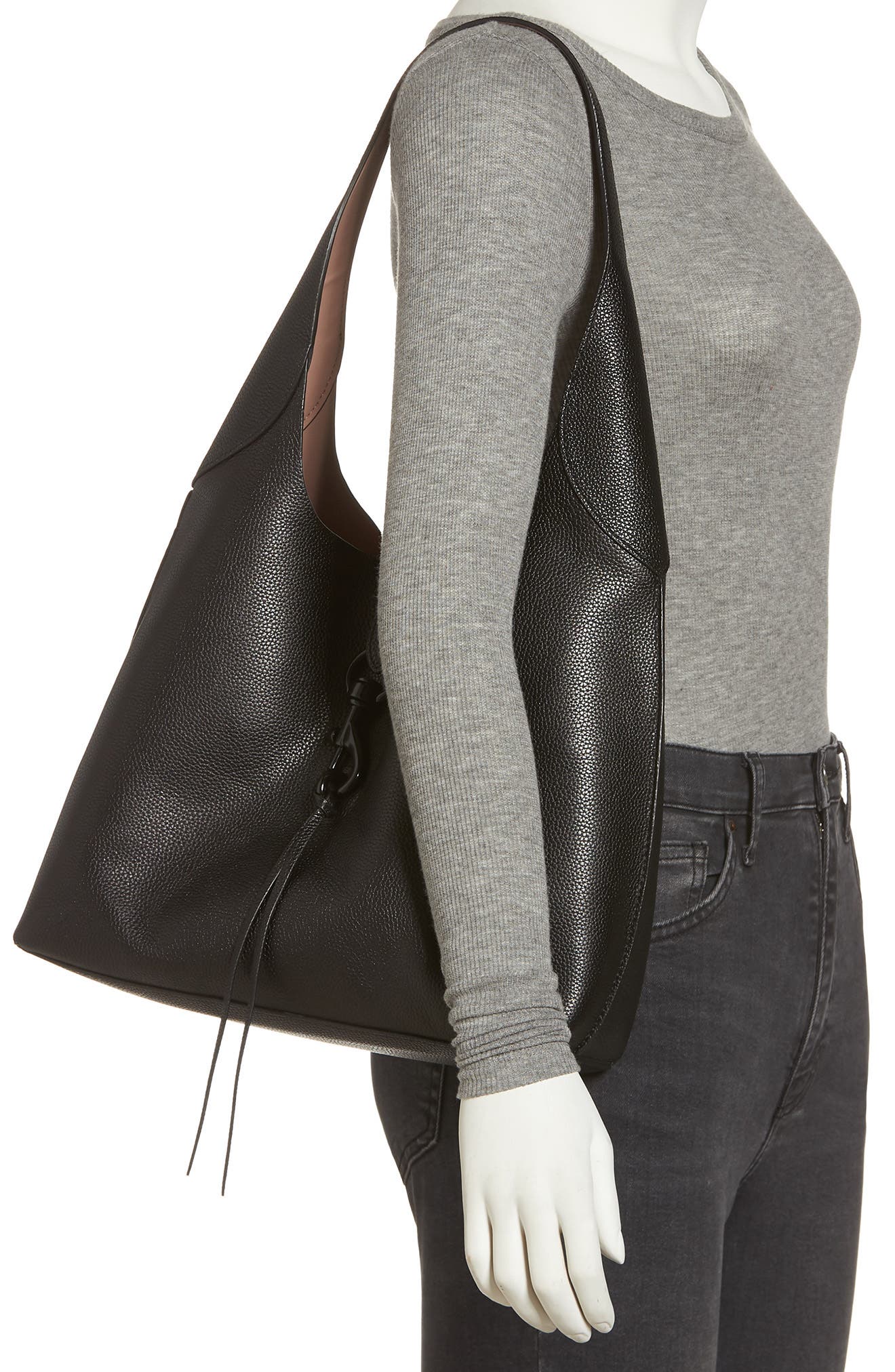Rebecca Minkoff Megan Leather Hobo Bag, Alternate, color, 