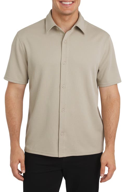 Waverly Waffle Short Sleeve Button-Up Shirt