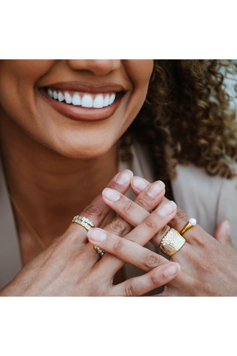 Mother Of Pearl Ring, Alternate, color, Gold