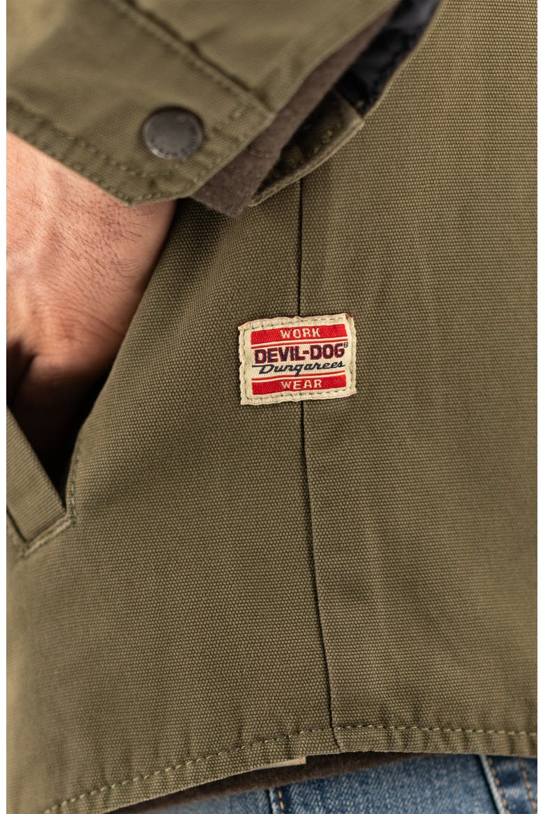 Insulated Cotton Canvas Deck Jacket, Alternate, color, IVY GREEN