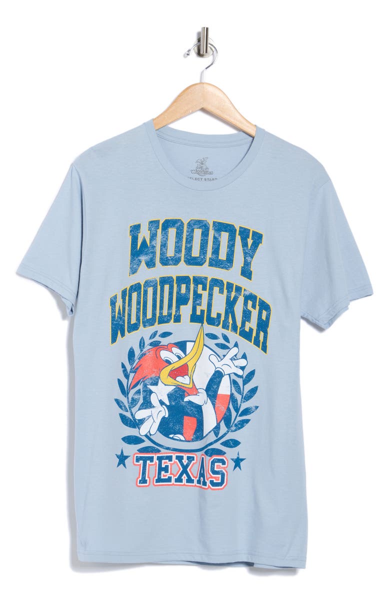 The Forecast Agency Woody Woodpecker Graphic T-Shirt, Alternate, color, Light Blue