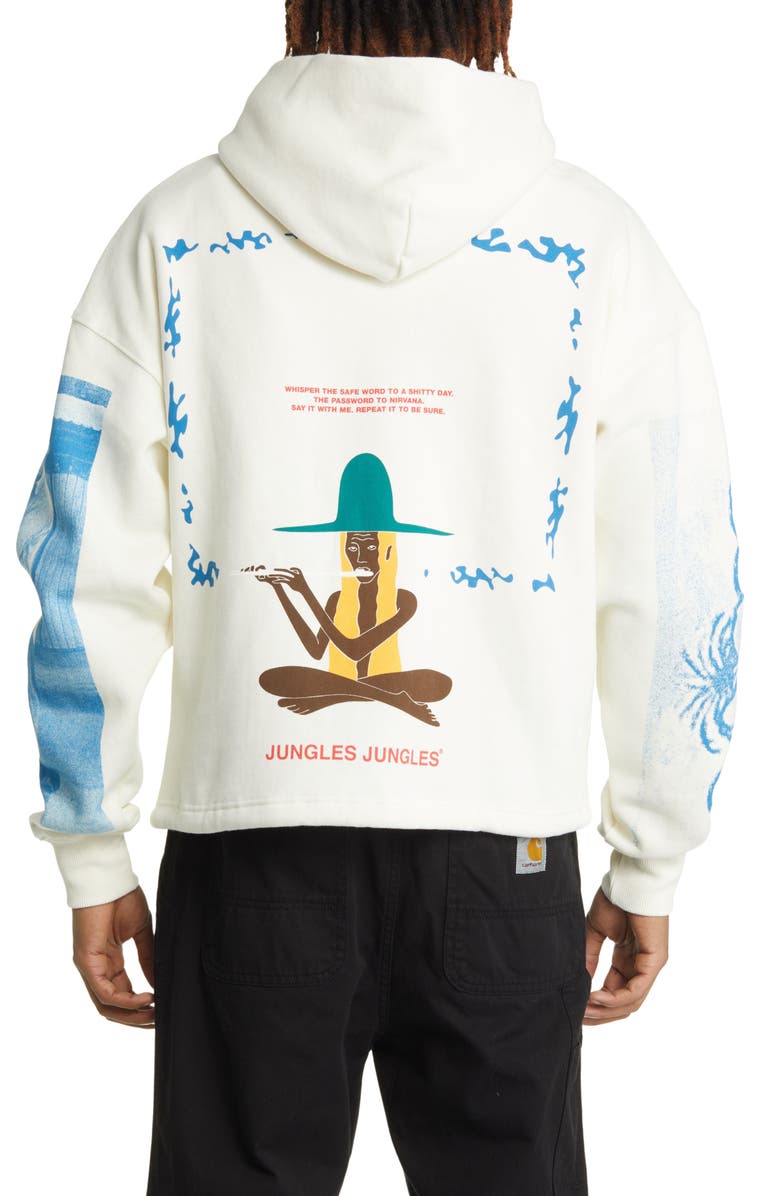 JUNGLES Password to Nirvana Cotton Blend Graphic Hoodie, Alternate, color, 