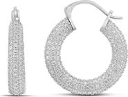 SHYMI Thick Pavé Hoop Earrings