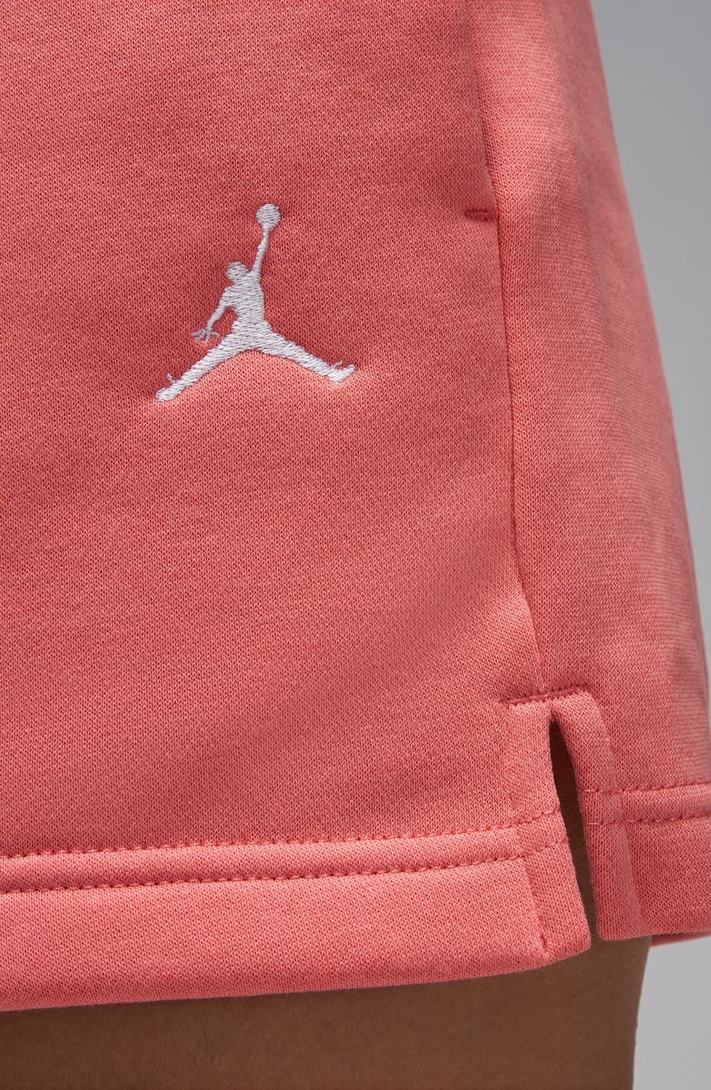 Jordan Brooklyn Fleece Sweat Shorts, Alternate, color, Pink Salt/ White