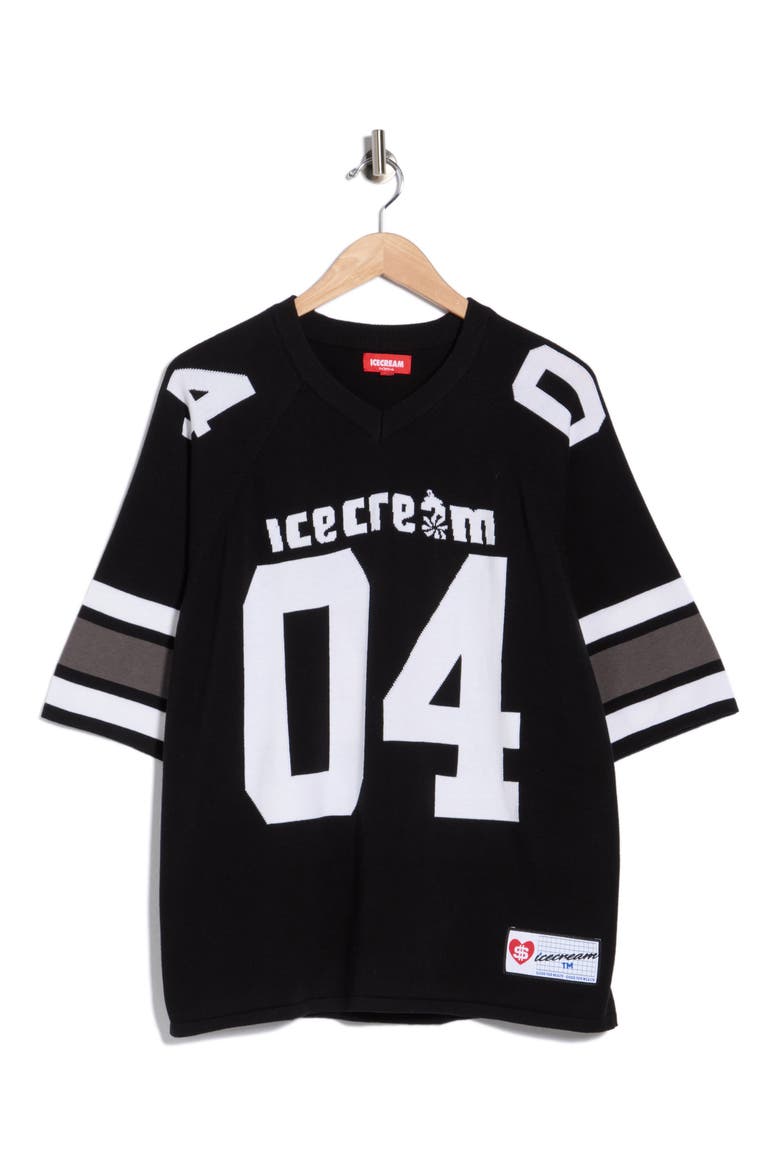 Touch Down Jacquard Sweater, Alternate, color, BLACK