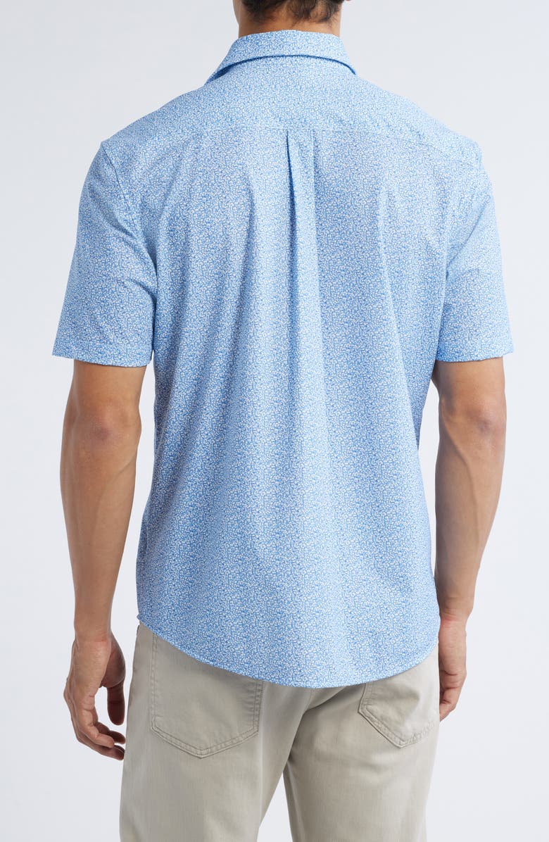 johnnie-O Waylan Hangin' Out Floral Short Sleeve Knit Button-Up Shirt, Alternate, color, 