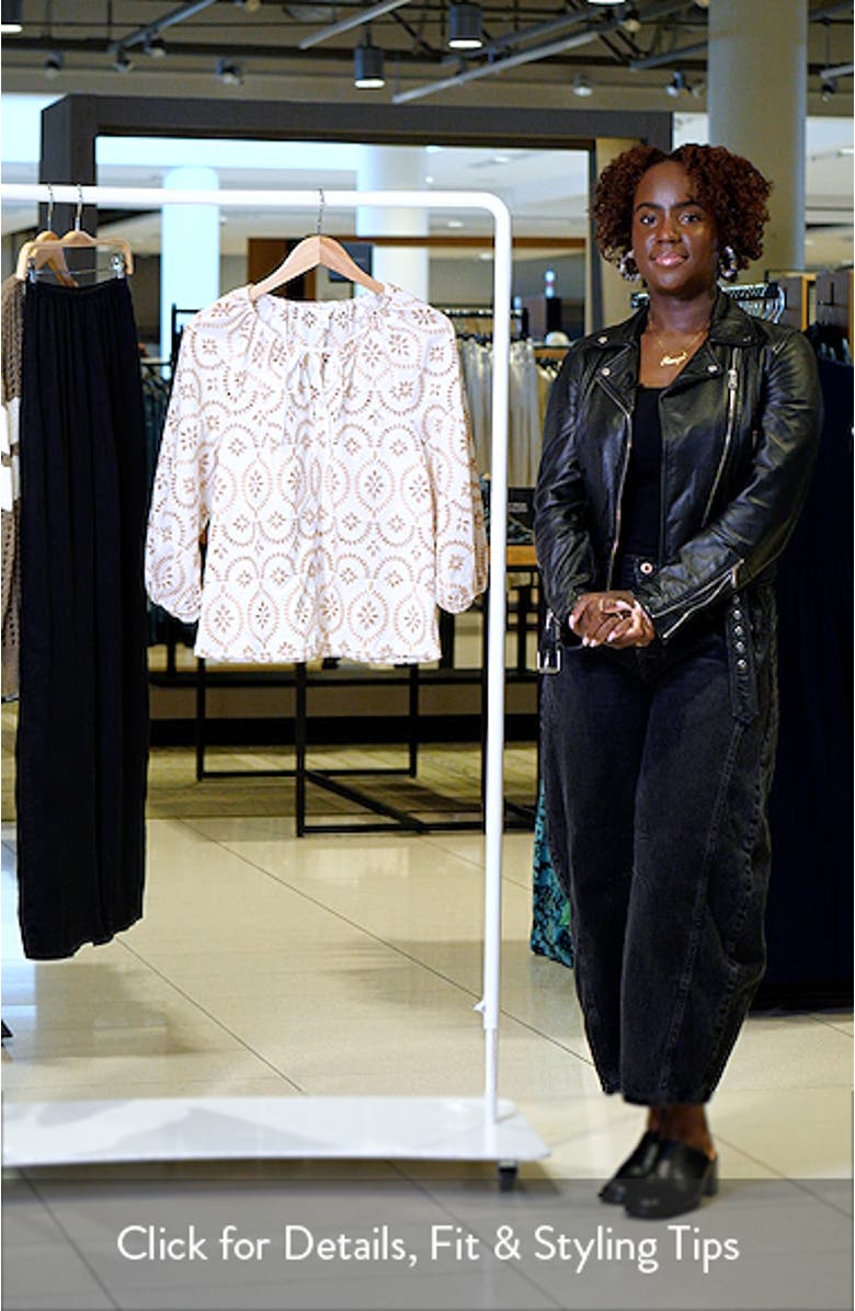 Embroidered Eyelet Lace Top, sales video thumbnail