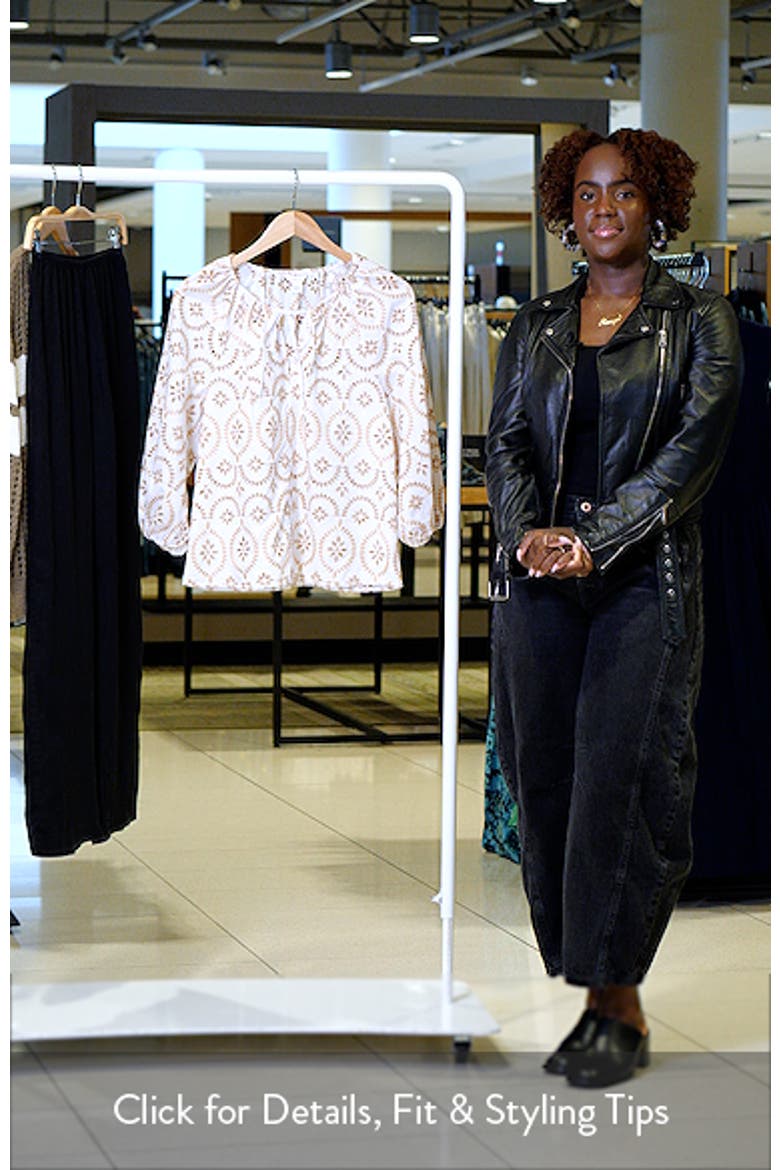 Embroidered Eyelet Lace Top video