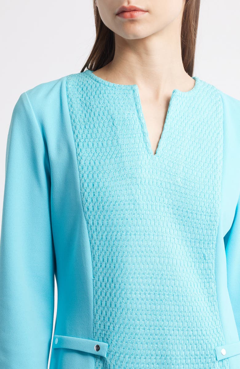 Ming Wang Contrast Panel Sheath Dress, Alternate, color, 