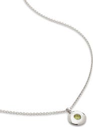 Monica Vinader August Birthstone Peridot Pendant Necklace
