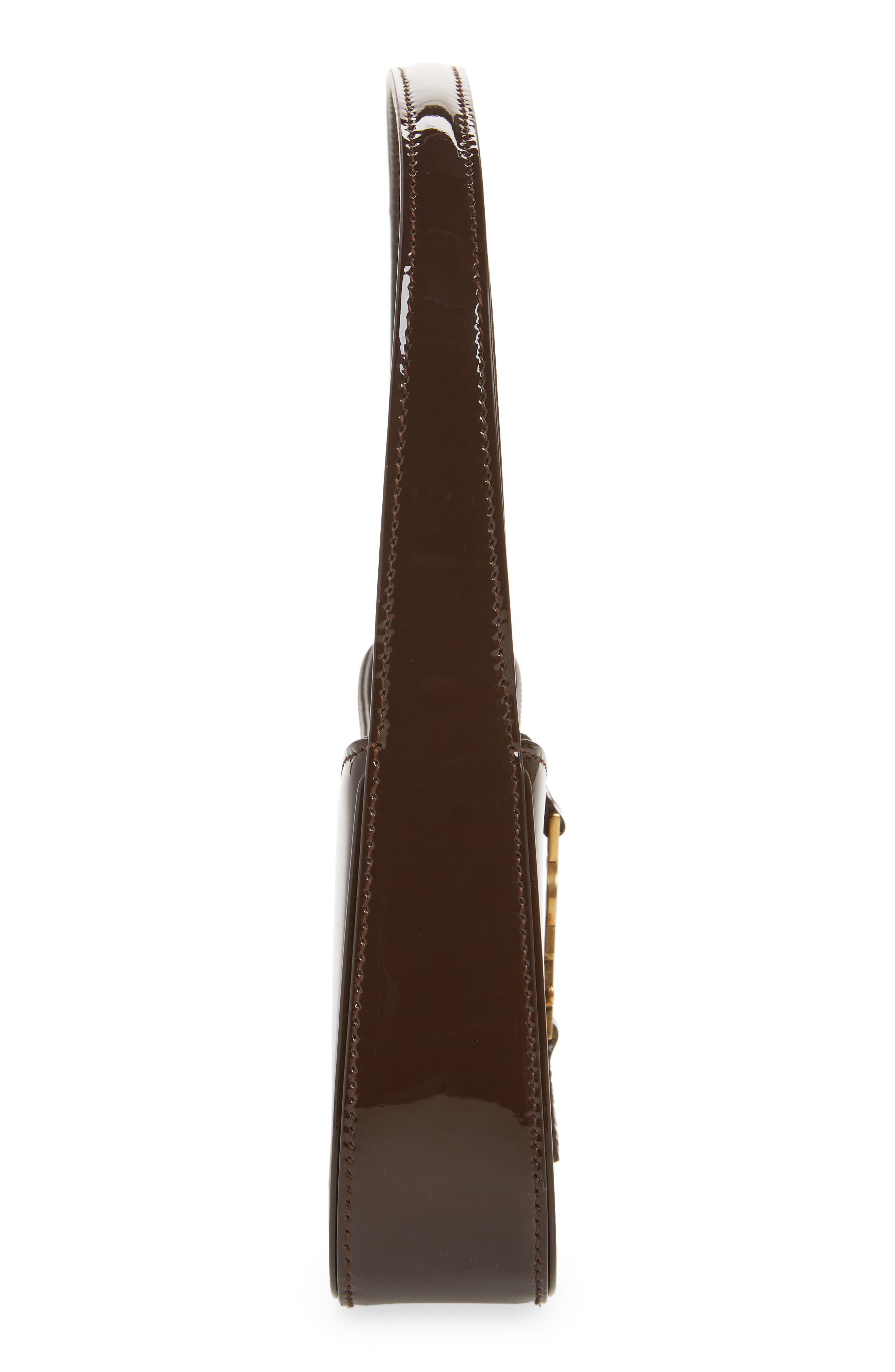 Saint Laurent Mini Le 5 À 7 Patent Leather Hobo Bag, Alternate, color, 