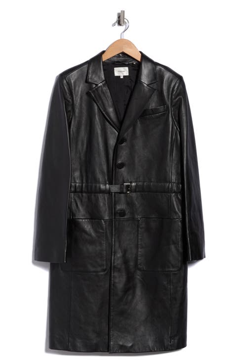 The Long Leather Belted Jacket
