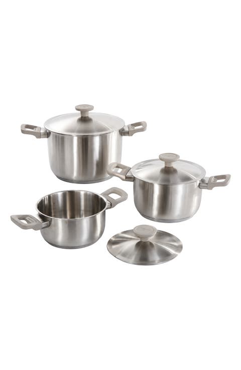 Leo Bolt 5-Piece 18/10 Stainless Steel Cookware Set