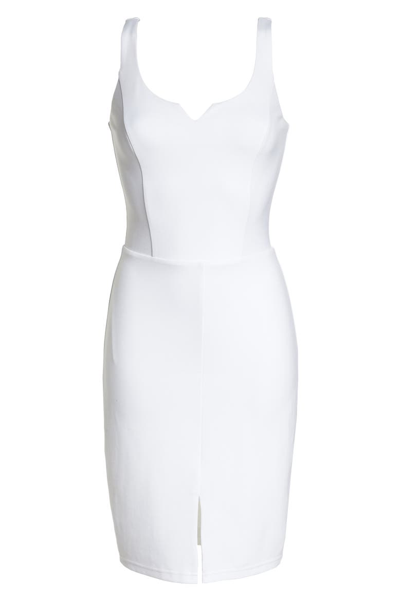 Rose All Day Ponte Sheath Dress, Alternate, color, WHITE