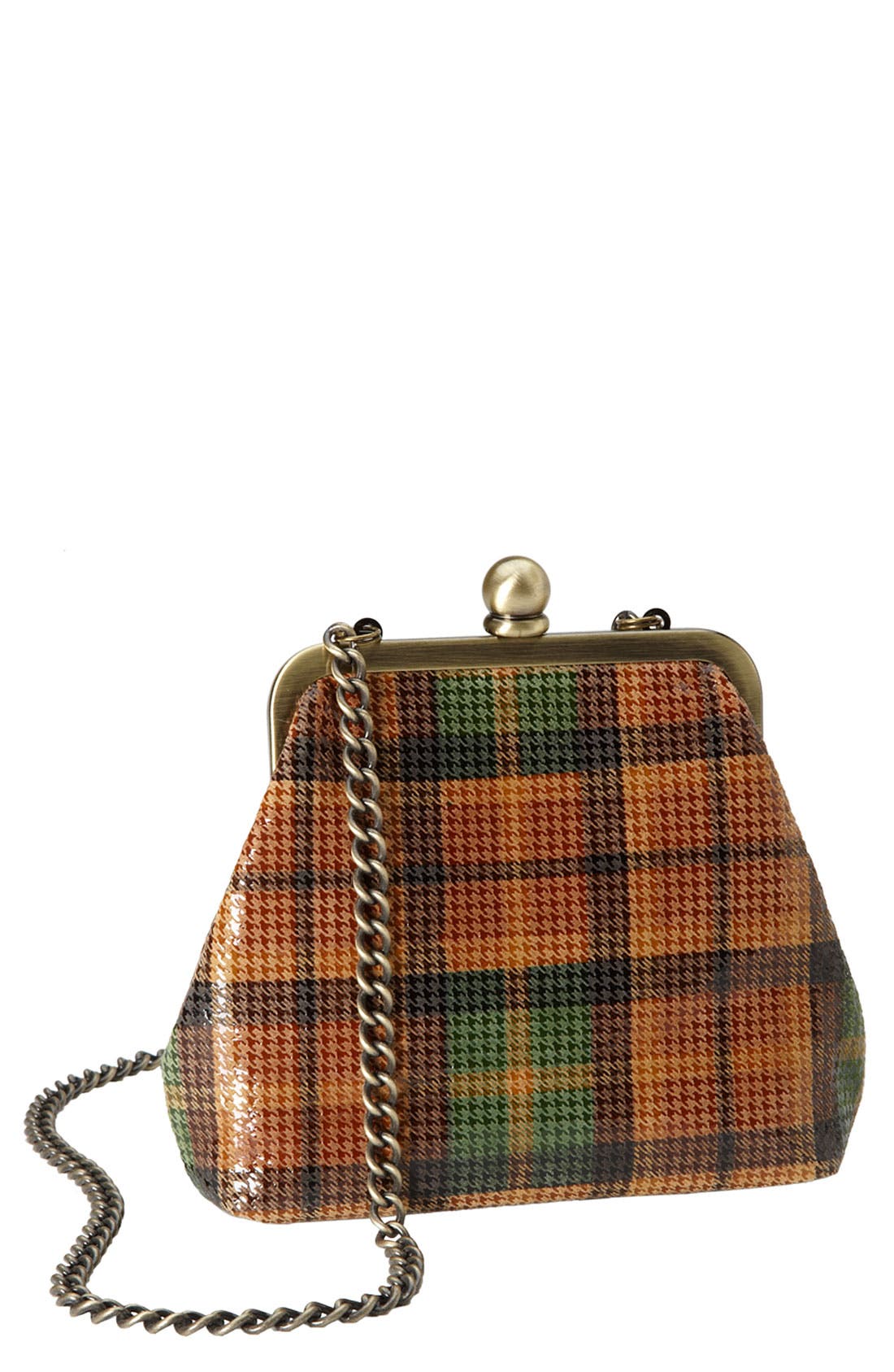 'Libby' Chain Strap Crossbody Bag, Main, color, PLAID
