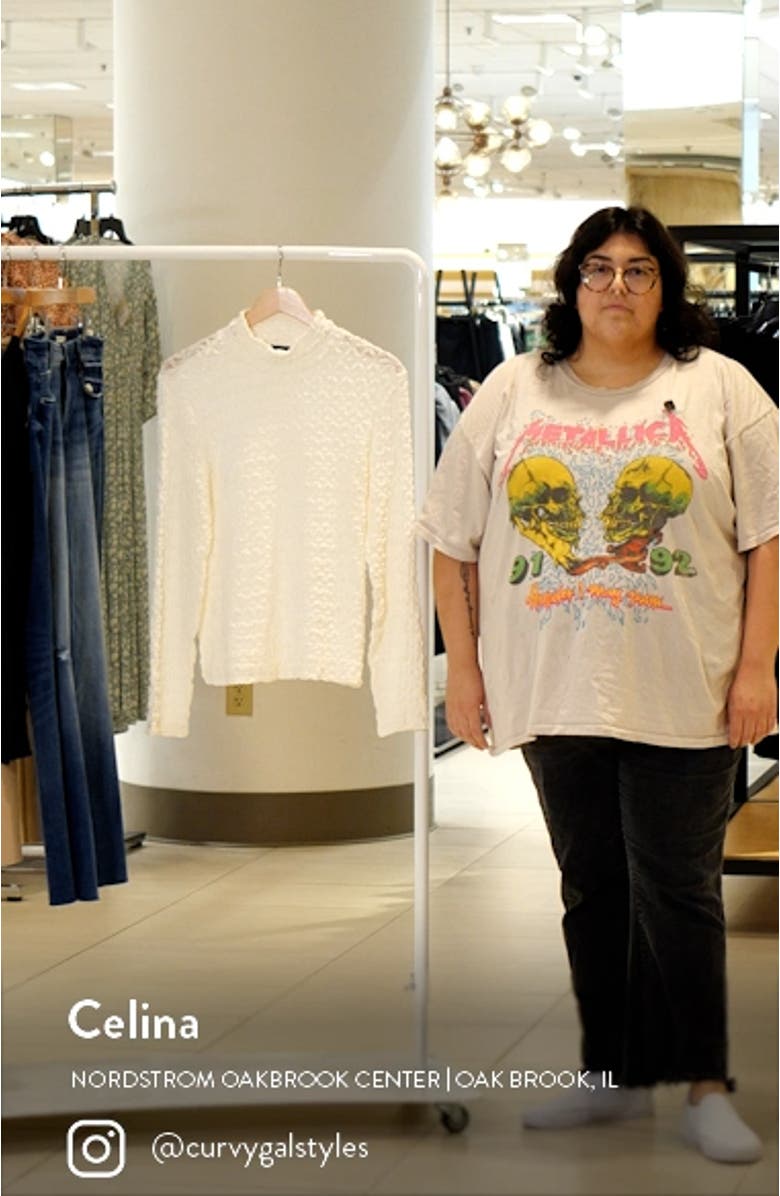 Lace Mock Neck Top, sales video thumbnail