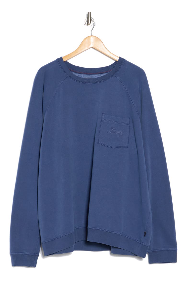 Fleece Raglan Sweatshirt, Alternate, color, VINTAGE INDIGO