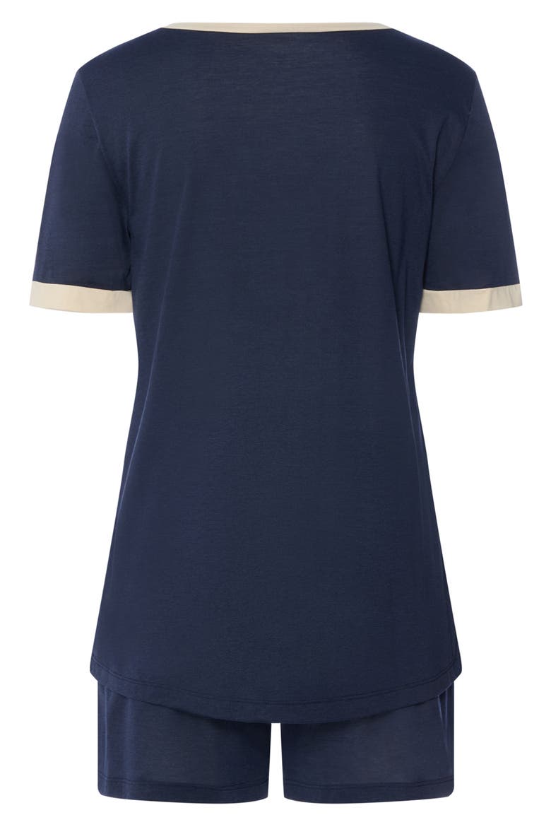 Laura Short Sleeve Cotton & Modal Pajamas, Alternate, color, DEEP NAVY
