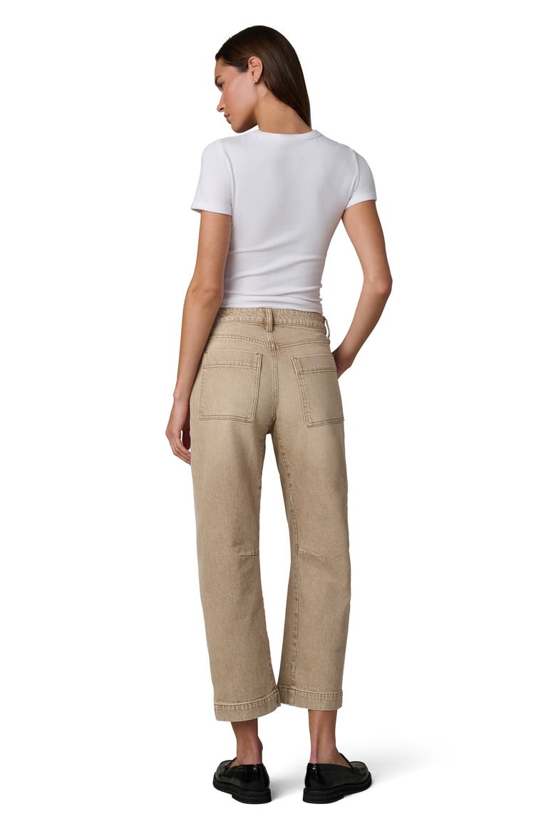The Double Pocket Barrel Leg Ankle Jeans, Alternate, color, WASHED TANNIN