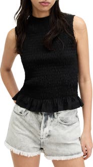 AllSaints Ode Smocked Tank
