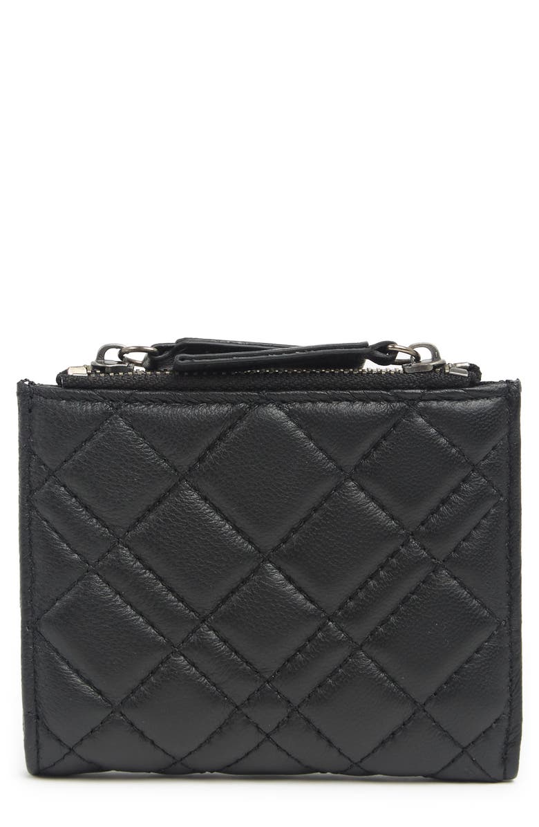 Kurt Geiger London Diamond Quilt Leather Bifold Wallet, Alternate, color, Black
