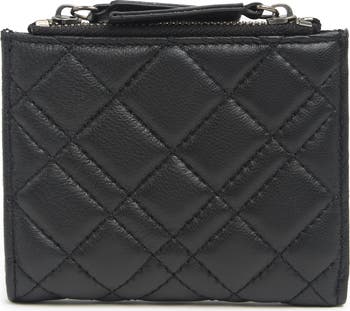 Diamond Quilt Leather Bifold Wallet