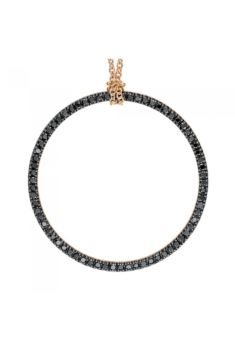 Circles Necklace, Alternate, color, Black Diamonds