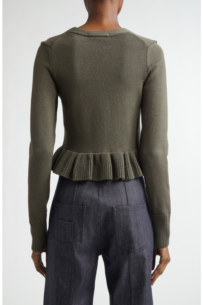 Prisca Cotton & Silk Cardigan, Alternate, color, OLIVE COTTON SILK BLEND
