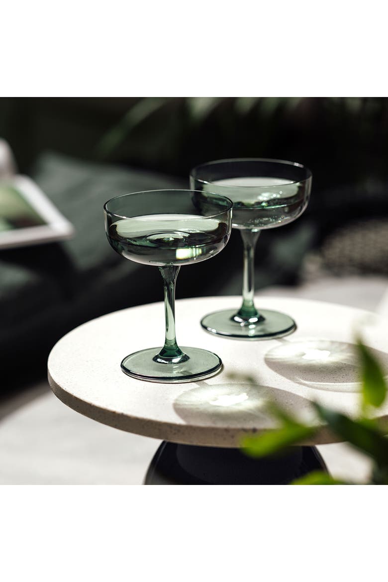 Like Sage Champagne / Dessert Bowl Pair, Alternate, color, green