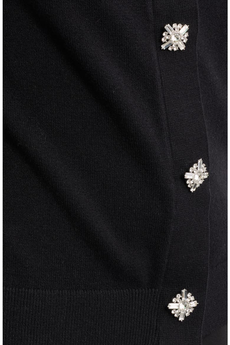Novelty Button Cardigan, Alternate, color, ANNE BLACK
