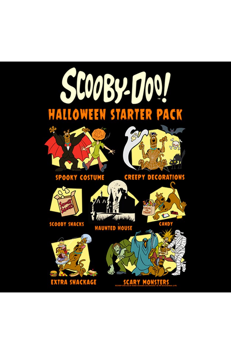 Scooby Doo Men's Scooby Doo Halloween Starter Pack Graphic T-Shirt, Alternate, color, Black