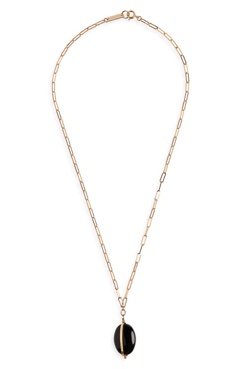 Isabel Marant Stone Pendant Necklace, Main, color, 