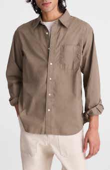 Stripe Poplin Button-Up Shirt