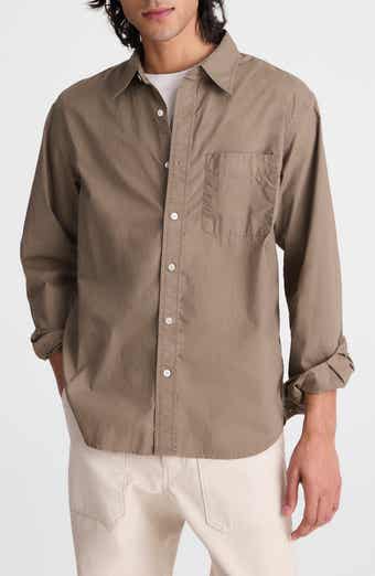 Stripe Poplin Button-Up Shirt
