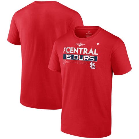Men's Fanatics Branded Red St. Louis Cardinals 2022 NL Central Division Champions Big & Tall T-Shirt
