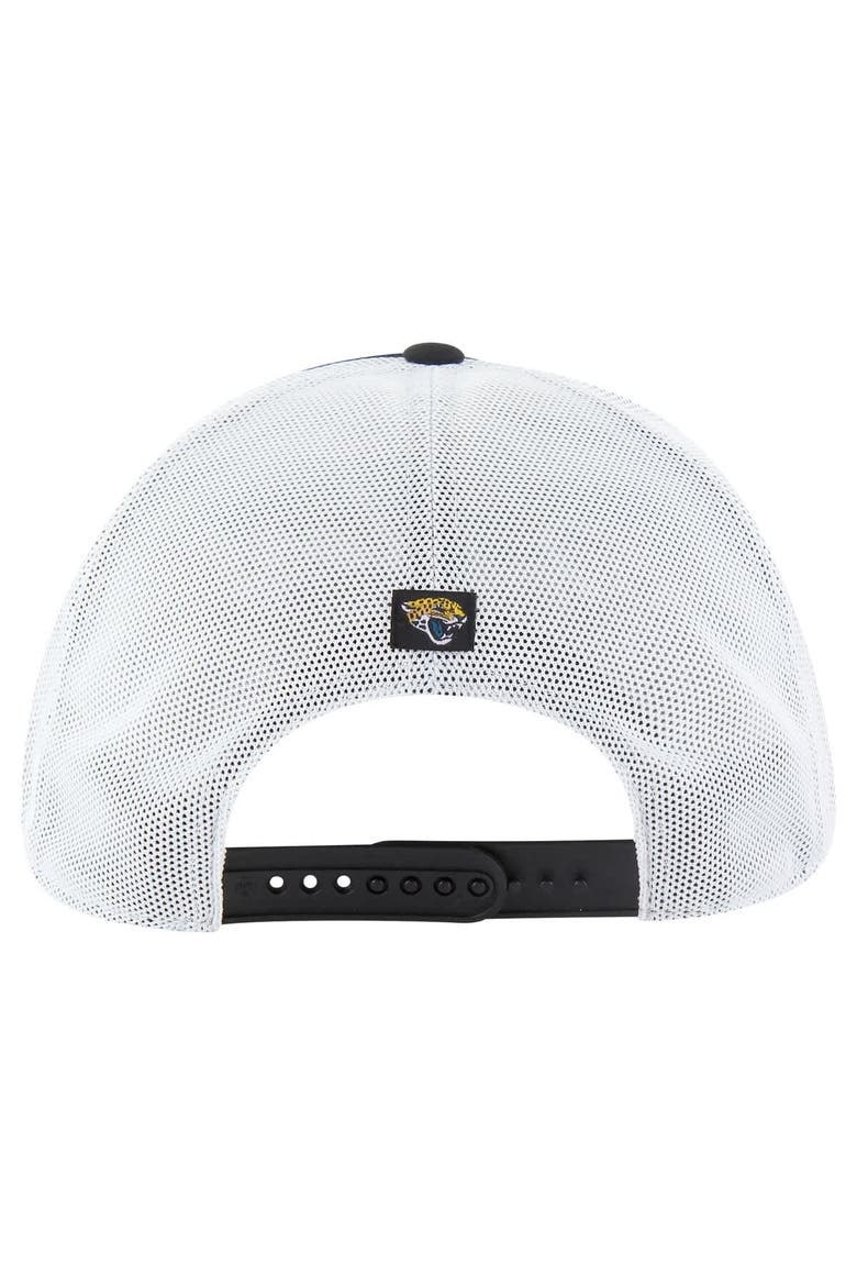 Men's '47 Black/White Jacksonville Jaguars Downburst Relaxed Hitch Trucker Adjustable Hat, Alternate, color, Black