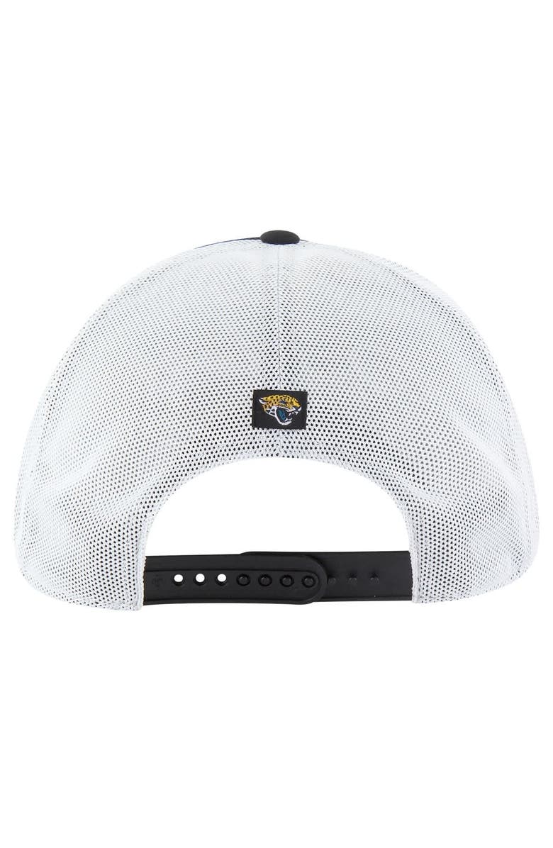 '47 Men's '47 Black/White Jacksonville Jaguars Downburst Relaxed Hitch Trucker Adjustable Hat, Alternate, color, Black
