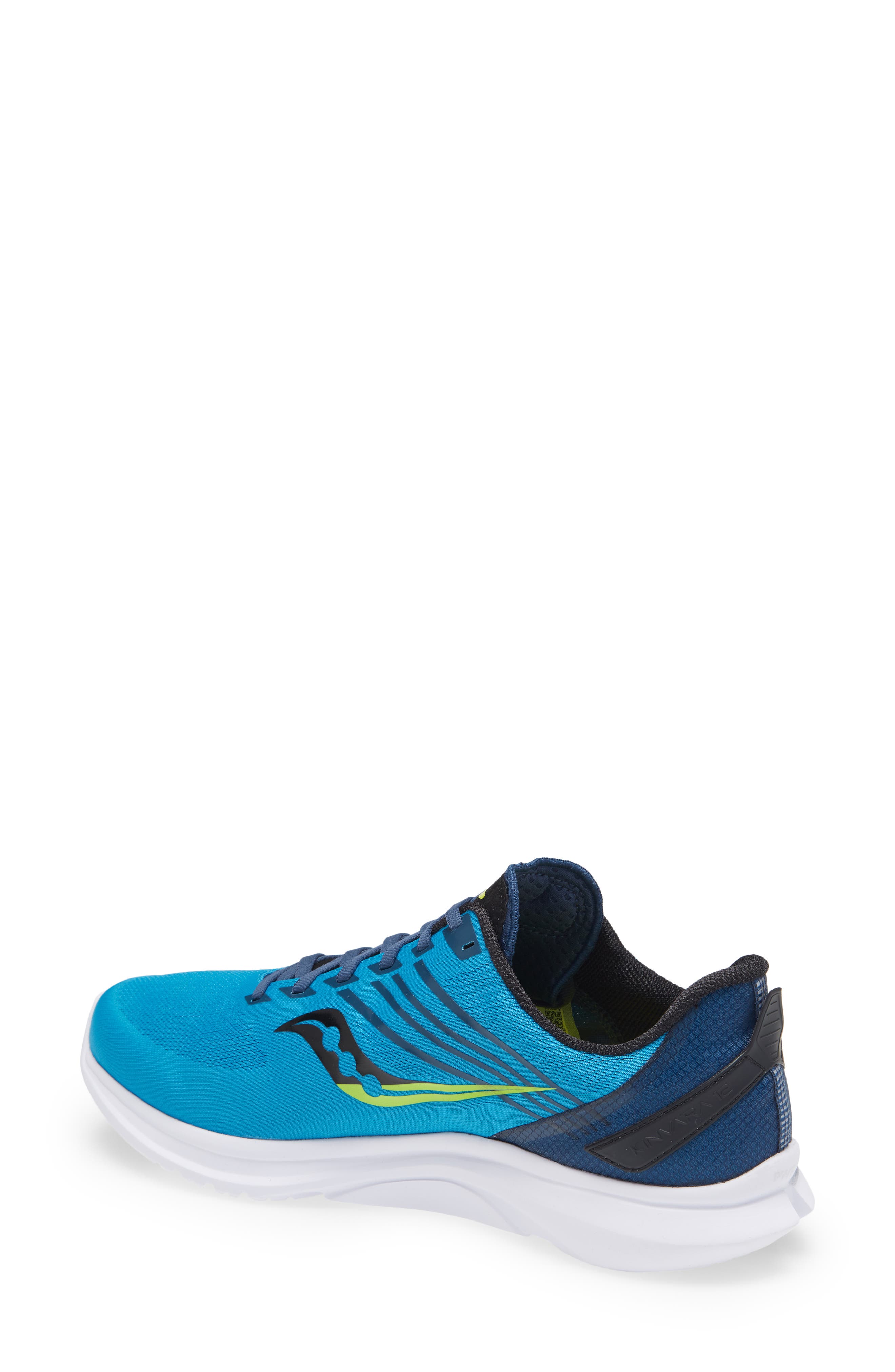 Kinvara 12 Running Shoe, Alternate, color, COBALT/ CITRUS