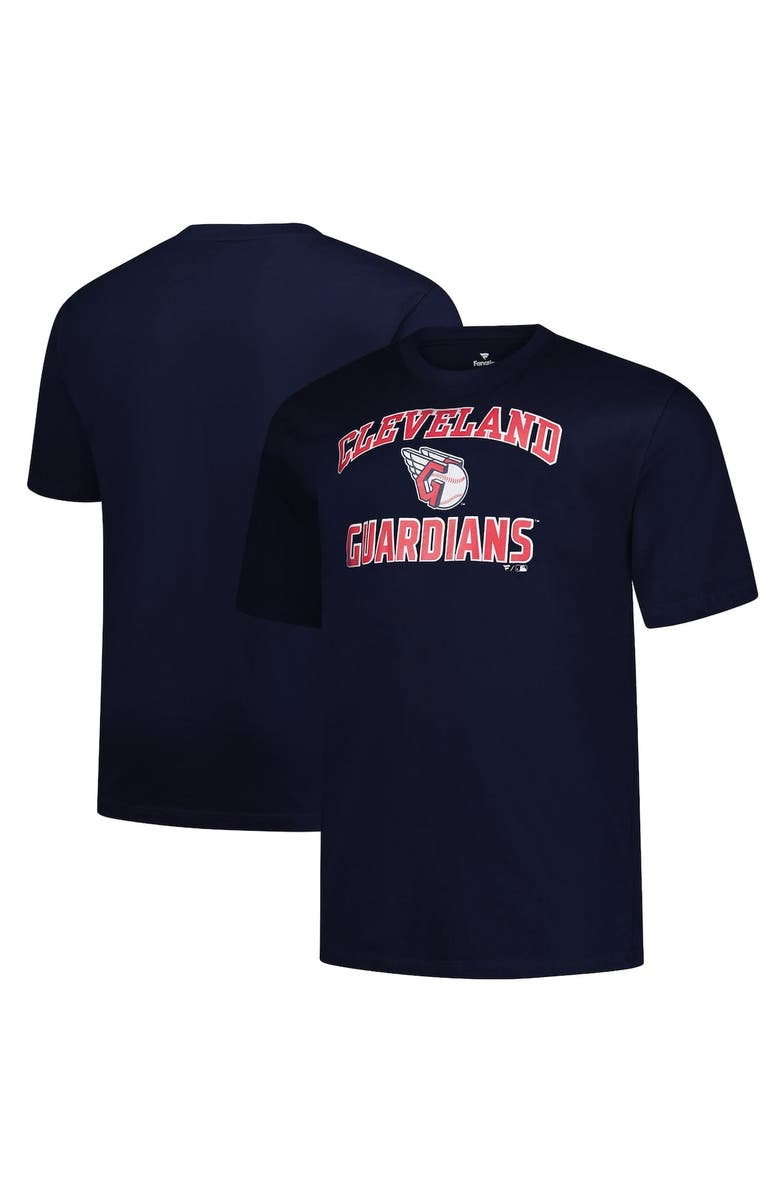 PROFILE Men's Profile  Navy Cleveland Guardians Big & Tall Heart & Soul T-Shirt, Alternate, color, 