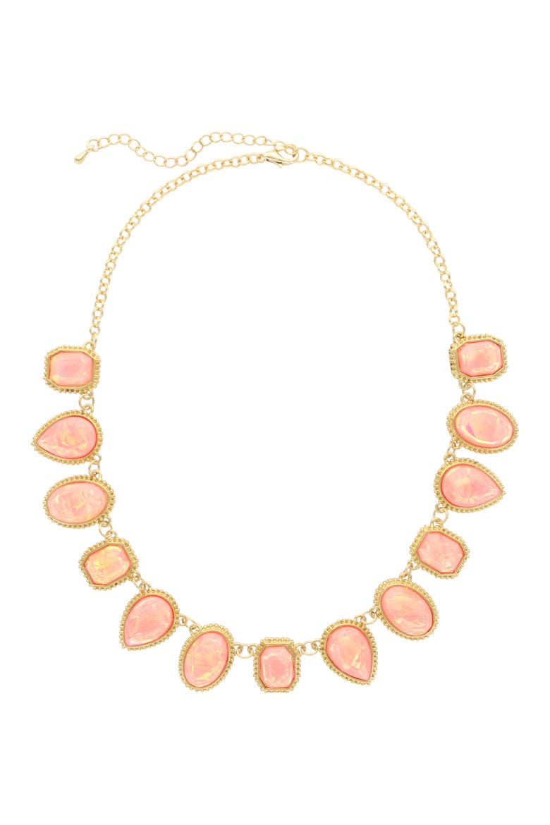 Galaxy Stone Collar Necklace, Alternate, color, GOLD / PEACH