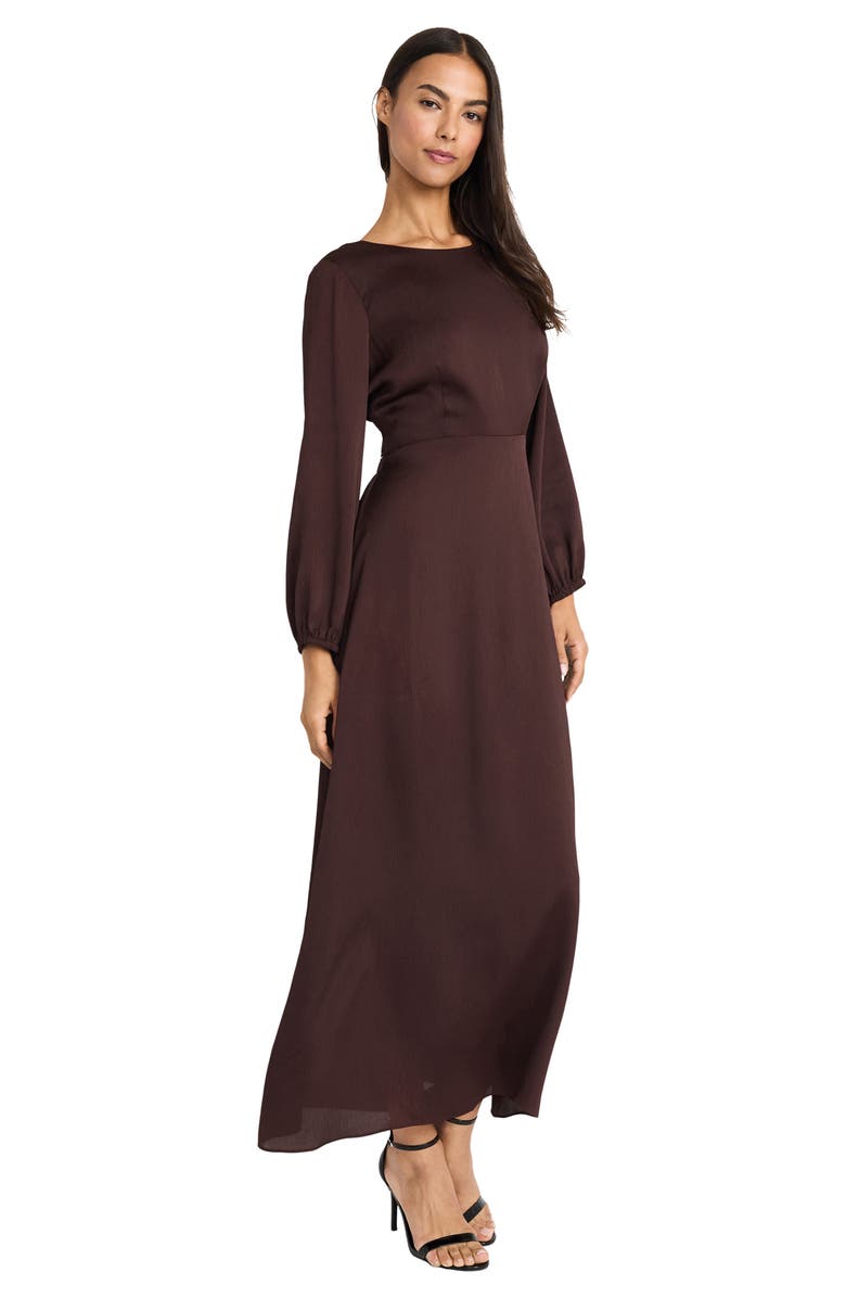 DONNA MORGAN FOR MAGGY Long Sleeve Tie Back Maxi Dress, Alternate, color, 