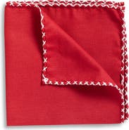 Beau Ties of Vermont Linen Whipstitch Pocket Square
