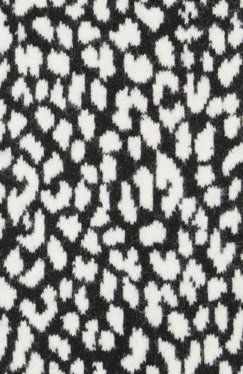 Kate Spade New York Modern Leopard Print Scarf In Black