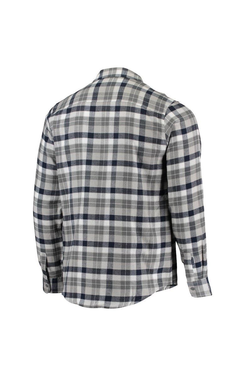 ANTIGUA Men's Antigua Navy/Gray Washington Capitals Ease Plaid Button-Up Long Sleeve Shirt, Alternate, color, Navy